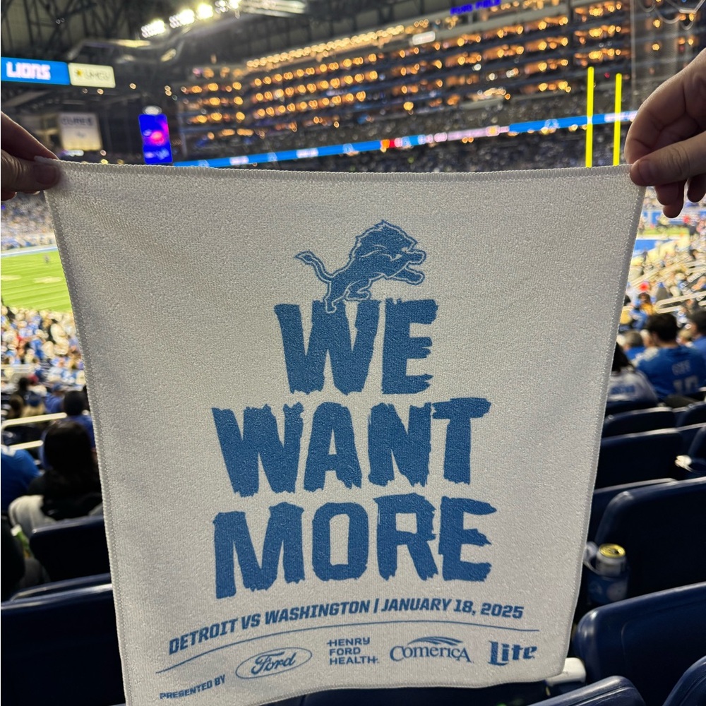 Two- DETROIT LIONS Rally Towel -Division Playoff Game- NFL Football SGA 1/18/25